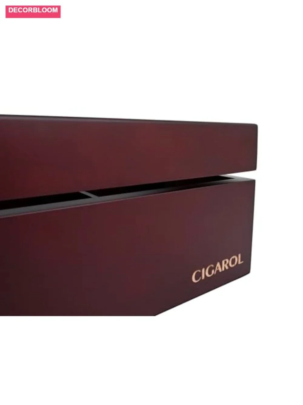 6-Compartment Wooden Tea Box with Glass Lid - Storage for Tea Bags, Coffee